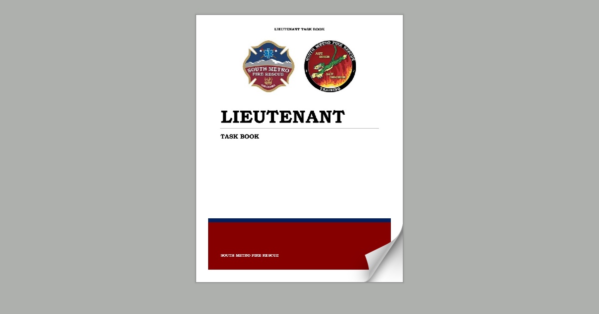 Lieutenant Task Book cover