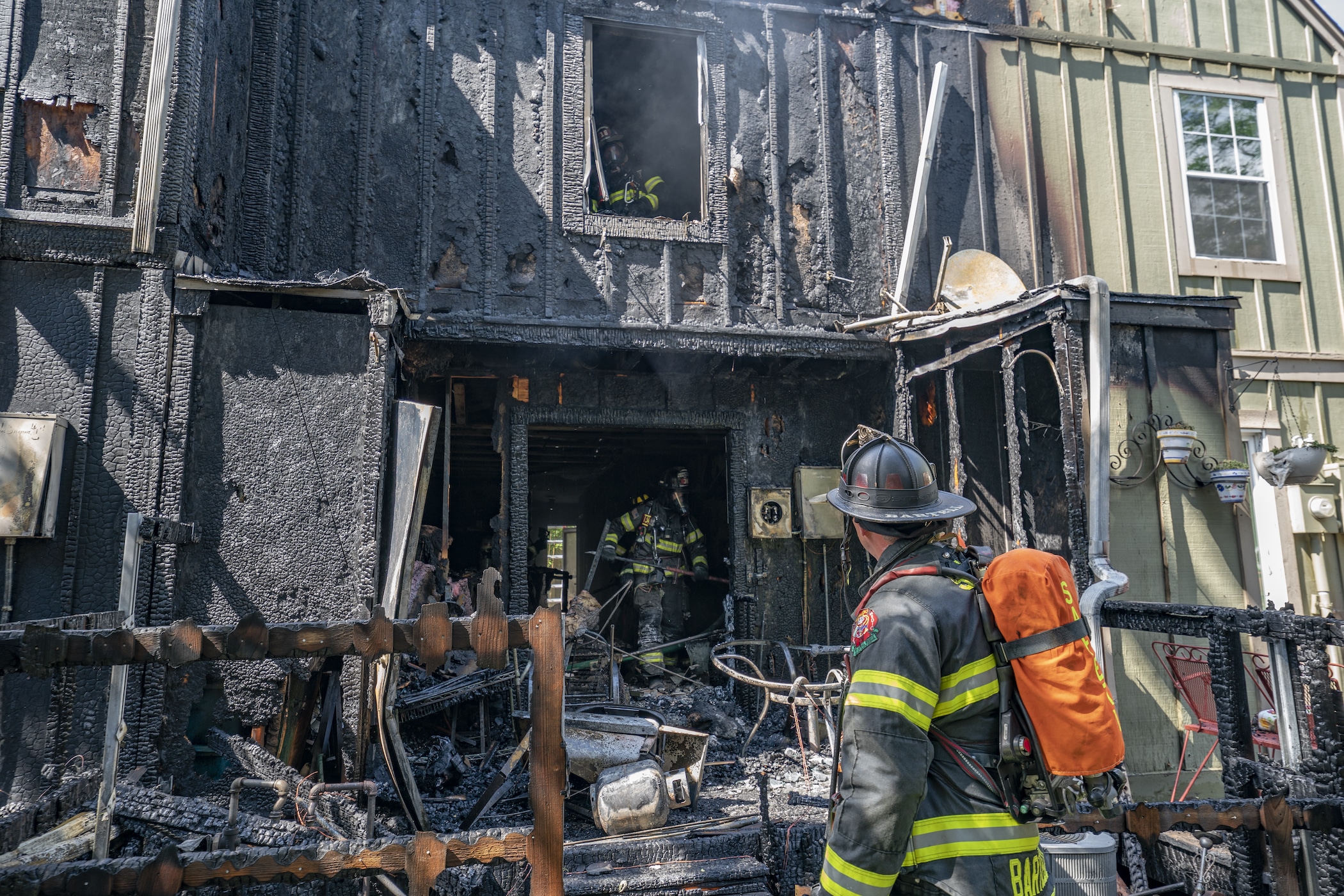 South Metro firefighters training at a structure